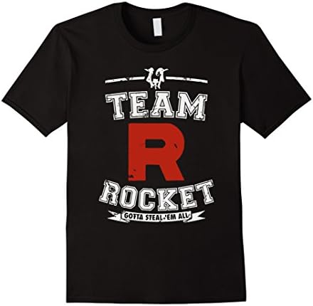 Men's Team Rocket Gotta Steal Em All Poke Go T-Shirt Medium Black