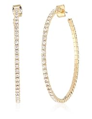 Oroclone "Crystal Set" Crystal J-Hoop Earrings