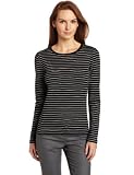 Jones New York Women's Long Sleeve Striped Crew Neck T-Shirt