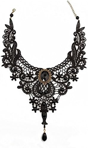 Boda Rui Hand Craft Retro Vintage Gothic Style Lace Necklace Chain Necklace