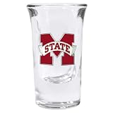 Set of 2 Mississippi State Bulldogs Fluted Shot Glass - NCAA College Athletics
