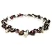 HinsonGayle Artisan Collection "Veronika" White Biwa and Chocolate Cultured Pearl Necklace
