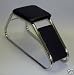 SHOE FITTING STOOL CHROME WITH BLACK PADDED SEAT