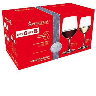 Spiegelau Vino Grande Bordeaux and White Wine Glass Value Pack