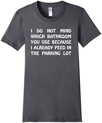 Women's Transgender Bathroom Inclusion LGBT Funny T-shirt Men Women XL Asphalt