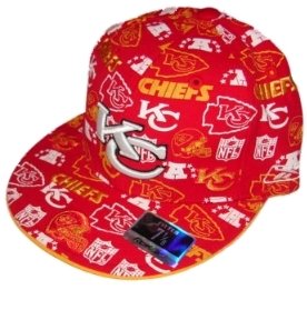 Kansas City Chiefs Reebok Hat Cap Red Logo Fitted 7 1/8