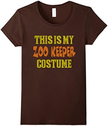 Women's Halloween Shirt - This is My Zoo Keeper Costume XL Brown