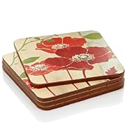 4 Tall Poppy Coasters