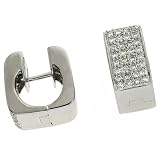 14k White Hinged 1.09 Ct Diamond Earrings