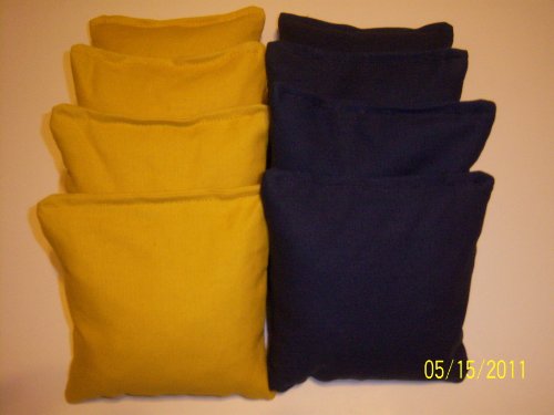 Cornhole Bags ACA Regulation 4 Yellow & 4 Blue