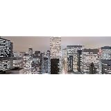 Buy Brewster 4-258 Metropolitan 4 Panel Mural with Paste, 12-Foot 1-Inch by 4-Foot... by Brewster