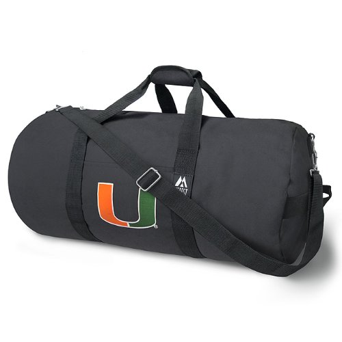 University of Miami Duffel Bag Official NCAA Logo UM Canes Logo DUFFEL Travel / Fitness / Overnight Bag Luggage