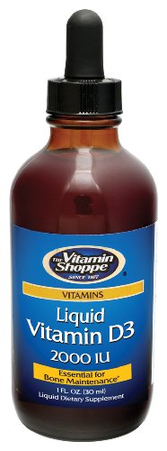 Vitamin Shoppe - Liquid Vitamin D-3 2000 Iu, 2000, 1 fl oz liquid
