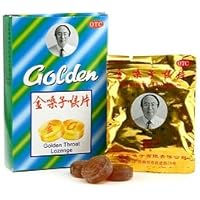 Golden Throat Lozenge Cough Drops (Jinsangzi Houpian) 20 Drops (1.4oz) X 8 Boxes
