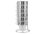 Present Time Cappucino Tower Set Porcelain Lace Design Set of 6 pieces