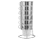 Present Time Cappucino Tower Set Porcelain Lace Design Set of 6 pieces