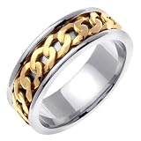 7mm 18K Gold Celtic Link Wedding Ring