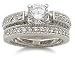 1 Carat Antique Style CZ Bridal Wedding Set