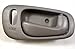 PT Auto Warehouse TO-2542G-RH - Inside Interior Inner Door Handle, Gray - with Power Lock Hole, Passenger Side