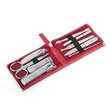 777 9 Pc Manicure / Pedicure Kit, Leather Case, Travel & Grooming Kit