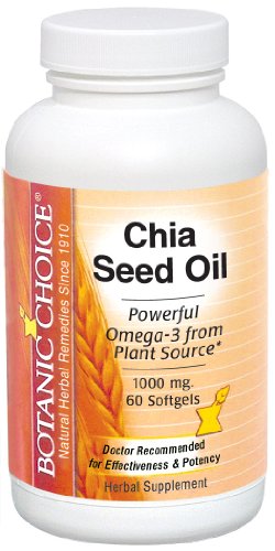 Botanic Choice Chia Seed Oil, 1000 mg., 60 Softgels