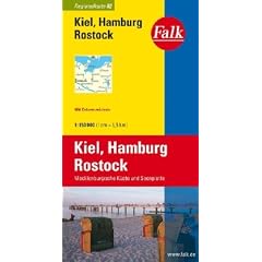 Falk Regionalkarte Kiel - Hamburg - Rostock 1:150 000 Mecklenburgische K�ste und Seenplatte