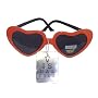 12 Heart Shaped 400 UV Resistant Sunglasses - Orange