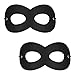 2Pcs Superhero Masks, Black Felt Eye Masks, Adjustable Half Masks for Kids