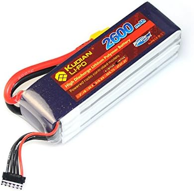 Crazepony Kudian 2600mAh Lipo Battery Pack 4S 14.8V 45C for RC FPV Drone Car Boat etc