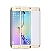 LUVVITT TEMPERED GLASS Screen Protector for Samsung Galaxy S7 Edge - Clear / Gold Platinum