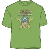  : Captain America THE STAR Marvel Comics Adult Shamrock Tee T-shirt