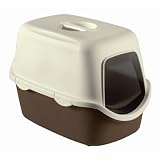 Hooded Cat Litter Tray Cathy Brown 56x40x40cm