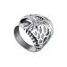 Sterling Silver Turquoise Coral Gemstone Southwestern Eagle Band Ring Size 5, 6, 7, 8, 9, 10, 11, 12, 13, 14, 15