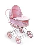 Badger Basket Gingham 3-in-1 Doll Pram Carrier And Stroller - Pink/White