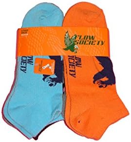 Ankle socks, Rasta pack of 6 pairs. Size Medium Fits Men Shoe 4-8.5 (4-8.5, Orange/Multi)