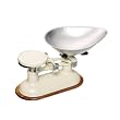 Natural Elements Cast Iron Scale with Ivory Body & Acacia Wood Stand