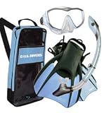 US Divers Diva Island Dry Trek Women's Snorkel Set