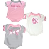 Reebok Cincinnati Bengals Infant 3-Piece Creeper Set - Pink 3-6 Months