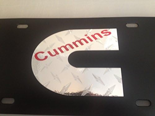 Dodge Cummins Diesel Diamond Plated Chrome Vinyl License Plate