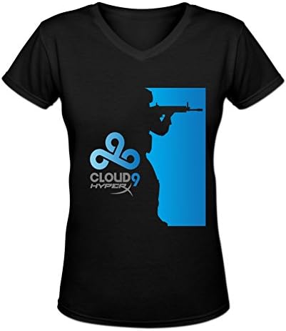 Cloud9 Csgo Short Sleeve Womens T Shirt by Dyzone M Black