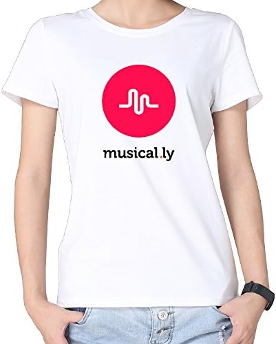 Womens Cotton Musical.ly Logo Music Fans T-Shirts Tee
