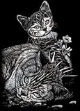 Royal Brush Mini Silver Foil Engraving Art Kit 5X7 Tabby Cat & Kitten SILMIN-102, 6 Item(s)/Order