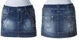 XOXO Embellished Denim Mini Skirt