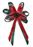 CLEARANCE Red &amp; Green Holiday Christmas Streamer Hair bow