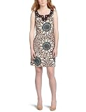 Jessica Howard Women's Printed Linen Dress,Turquoise,6