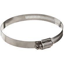 Dixon HSS Series Stainless Steel Worm Gear Clamp with SAE 300 Stainless Steel Screw