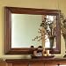 American Drew European Traditions Rectangular Mirror in Distressed Rustic Cherry