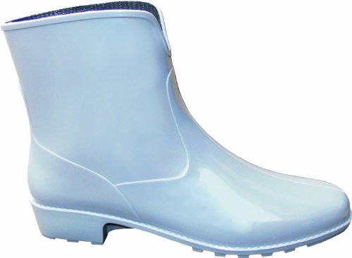 Damen-Stiefel "Michaela" 2218-0-400-38 Stiefel, PVC, mit Absatz, Profilsohle, weiter Einstieg, Gr&ouml;&szlig;e 38, Farbe: grau