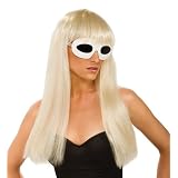 Lady GAGA Straight Blonde Wig With Bangs, Officially Licensed Lady Gaga Long Blonde Wig