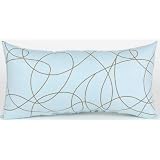Mud Puddle Blue - Rectangular Print Pillow by... by Glenna Jean
